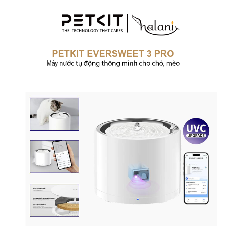 Máy nước Eversweet PRO Petkit UVC (kết nối app)