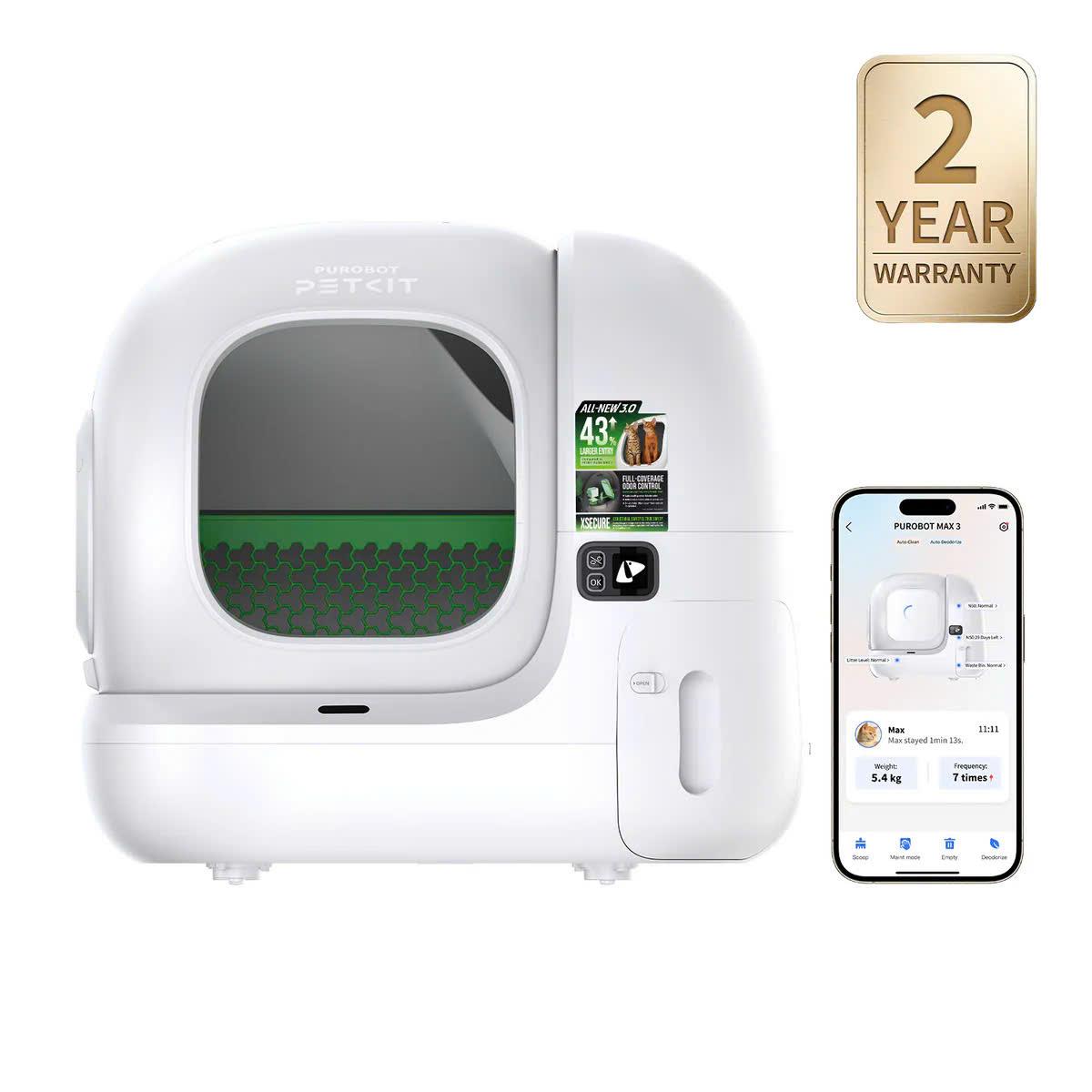 PETKIT PUROBOT MAX 3 (2026) - Máy dọn chất thải tự động
