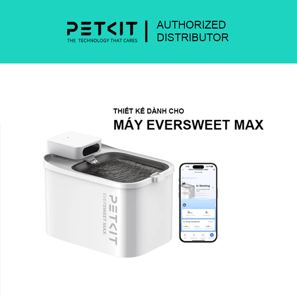 Máy lọc nước cho chó mèo PETKIT Eversweet Max 3L - Dùng pin sạc 5000mAh phiên bản quốc tế kết nối app
